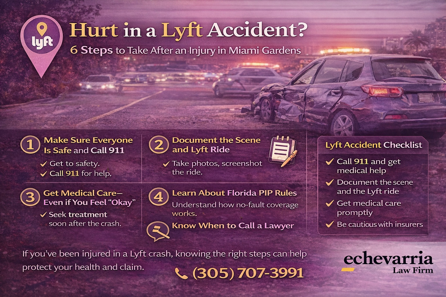 Lyft Accident in Miami Gardens Steps to Take After a Crash