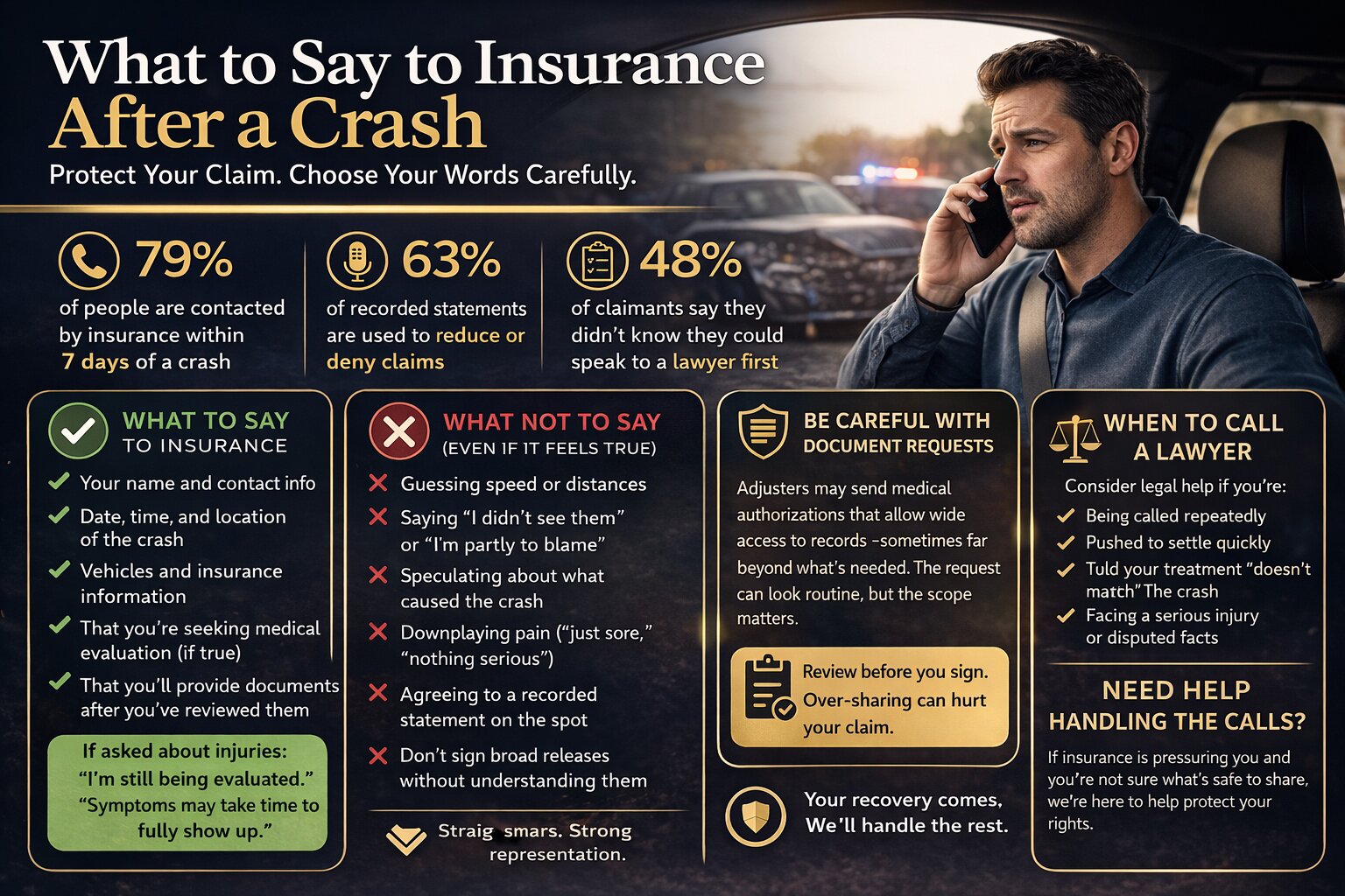 What to say after a crash